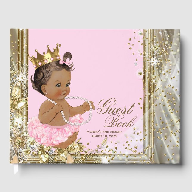 Ethnic Princess Ballerina Baby shower Livre d'or (Recto)