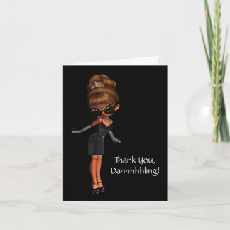 Ethnic Princess Diva Frauen Vielen Dank Dankeskarte