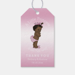 Ethnic Princess Pink Baby Dusche Personalisiert Geschenkanhänger