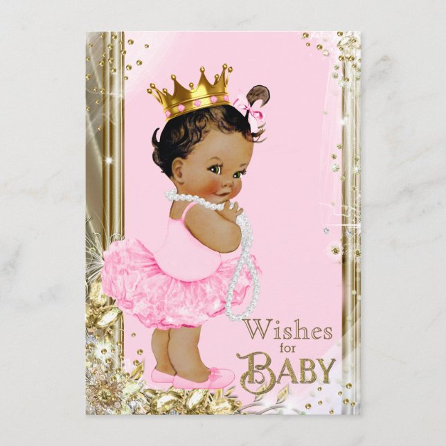Ethnic Princess Tutu Pearls will Baby Hinweiskarte (Vorderseite)