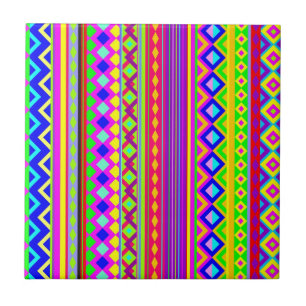 Ethnic Psychedelic Texture Pattern Fliese