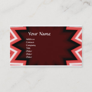 ETHNIC/RED WHITE GEOMETRIC ABSTRAKT White Pearl Visitenkarte