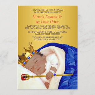 Ethnic Royal Prince Baby Dusche Einladung
