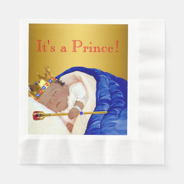 Ethnic Royal Prince Baby Dusche Serviette (Vorderseite)