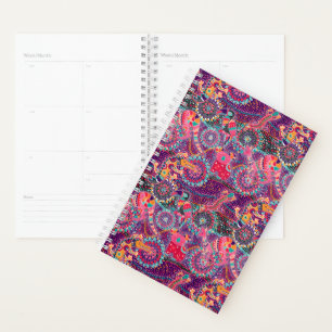 Ethnic Style Animal Muster   Monogramm Planer