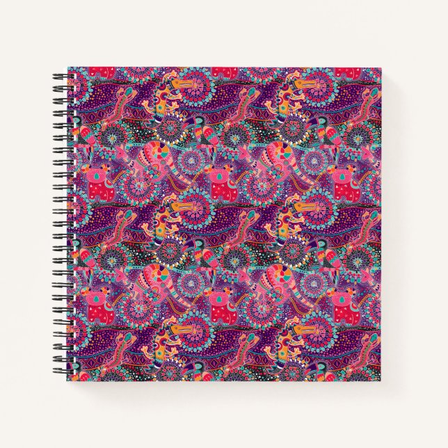 Ethnic Style Animal Muster Notizbuch (Vorderseite)