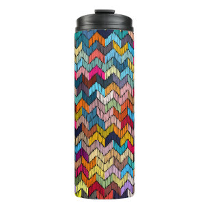 Ethnic Tribal bestickt geometrisch Thermosbecher