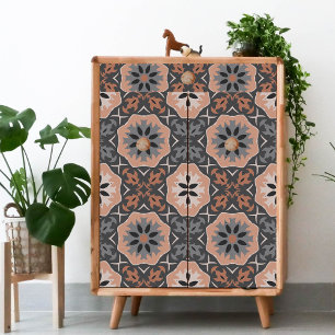 Ethnic Tribal Gray Coffee Töne Decoupage Seidenpapier