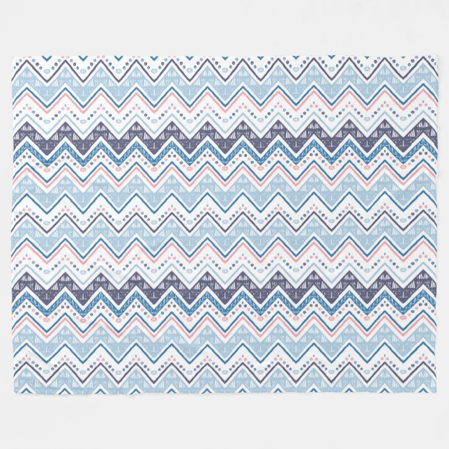 Ethnic Tribal Muster Fleece Blanket (Vorderseite (Horizontal))