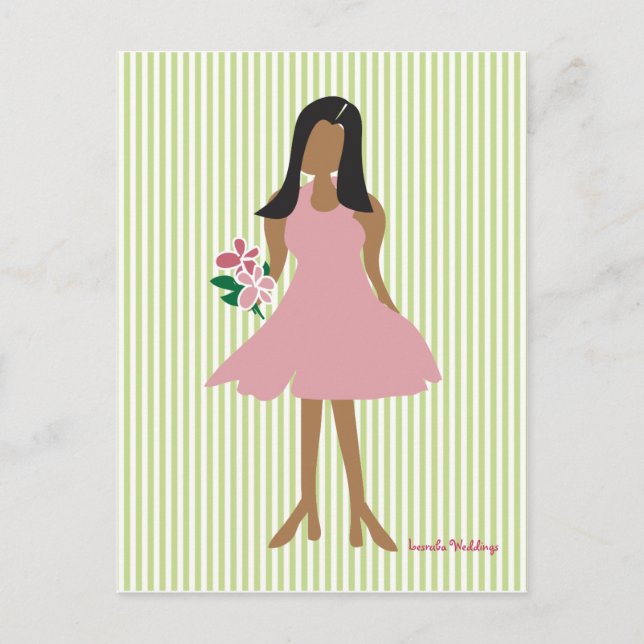 Ethnic Wedding Female Postkarte (Vorderseite)