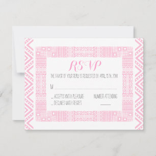 Ethnic Wedding RSVP Response Card Personalisiert