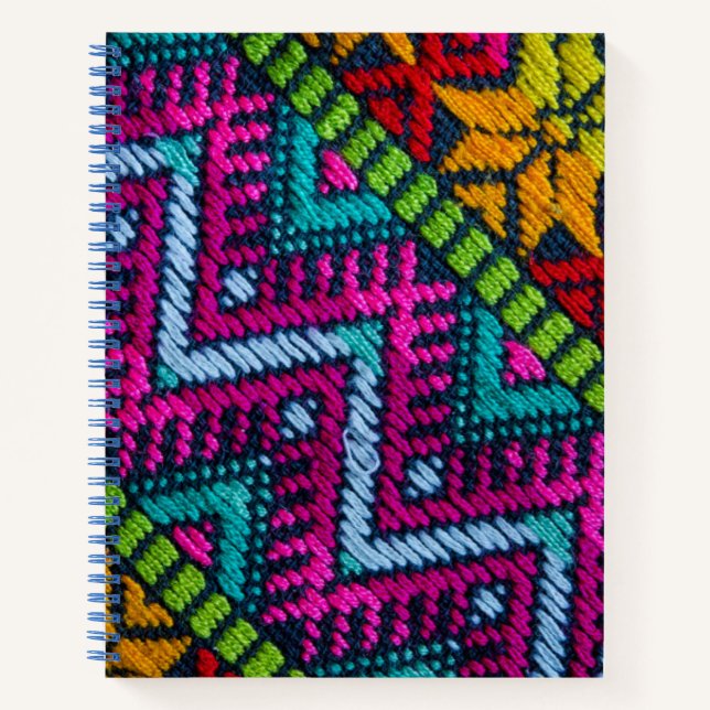 Ethnic Woven Threads Notizbuch (Vorderseite)