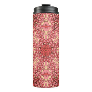 Ethnisch abstrakte Blume, Mandalas nahtlos. Thermosbecher