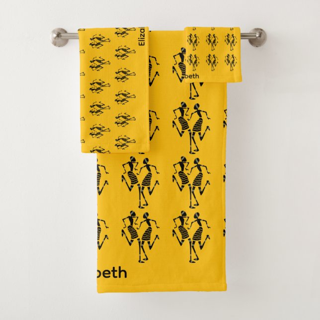 Ethnisch-afrikanische Kunstfeier Badhandtuch Set (Insitu)