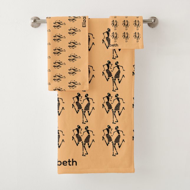 Ethnisch-afrikanische Kunstfeier Badhandtuch Set (Insitu)