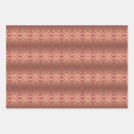 Ethnisch-afrikanische Stammes Golden Geometric Geschenkpapier Set
