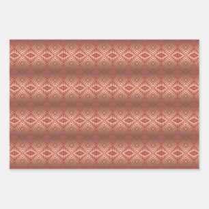 Ethnisch-afrikanische Stammes Golden Geometric Geschenkpapier Set