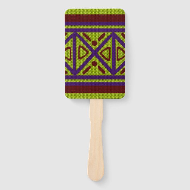 Ethnisch afrikanisches Knitterdesign Fächer (Vorderseite)
