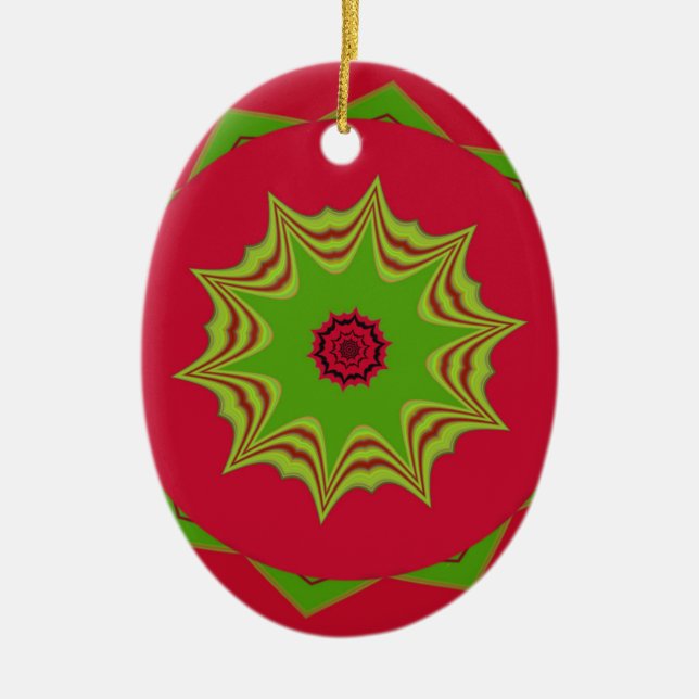 Ethnisch-afrikanisches Stammesmuster Keramikornament (Vorne)