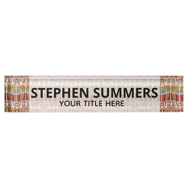 Ethnisch-afrikanisches Stammesmuster Namensplakette (Vorderseite)