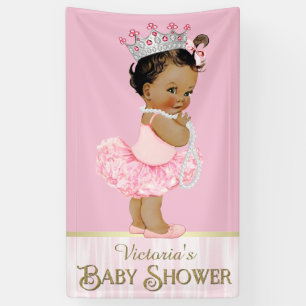 Ethnisch Ballerina Tutu Perlen Baby Shower Banner