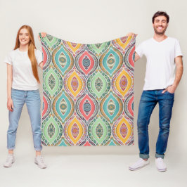 Ethnisch bedruckte Mandala-Muster Fleecedecke