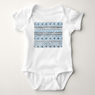 Ethnisch blau, weiß, nahtloser Hintergrund. Baby Strampler