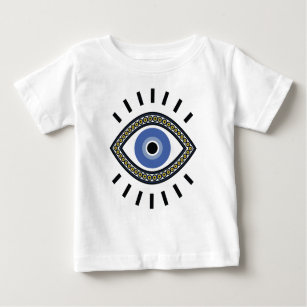 Ethnisch-böses Auge, griechisch-blaues Augapfel Baby T-shirt