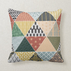 Ethnisch-buntes Muster Kissen