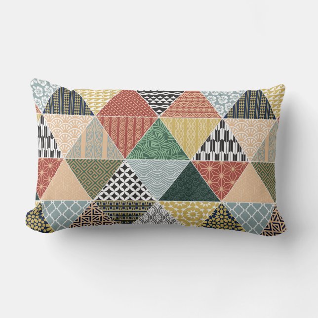 Ethnisch-buntes Muster Lendenkissen (Vorderseite)
