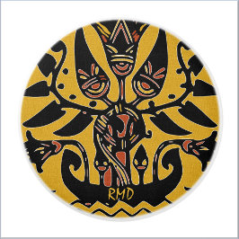 Ethnisch-ethnisches Tattoo-Muster Keramikknauf