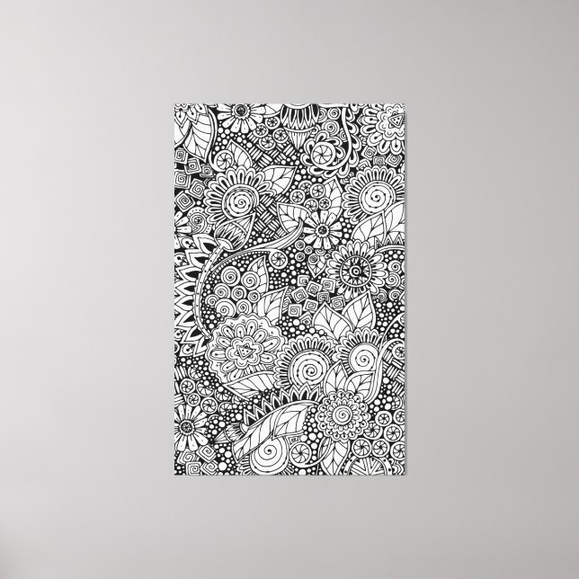Ethnisch-floral Inspiriert 6 Leinwanddruck (Vorderseite)