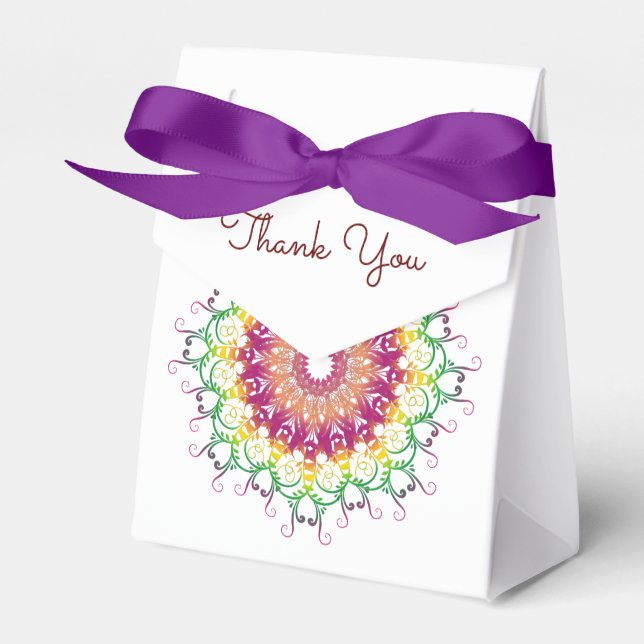 Ethnisch floral Mandala. Geschenkschachtel (Vorderseite)