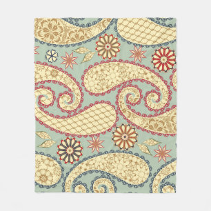 Ethnisch florale, paisley Vintage Stil. Fleecedecke