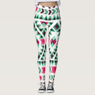 Ethnisch geometrisch, Aquarell, handbemalt Leggings