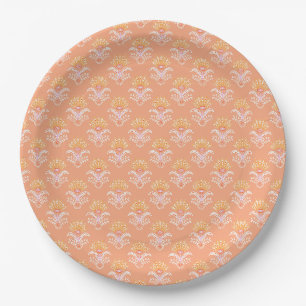 ethnisch geometrisch Paisley floral nahtloses Must Pappteller