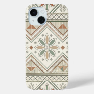 Ethnisch geometrisches, florales, nahtloses Muster Case-Mate iPhone Hülle