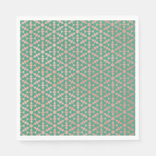 Ethnisch-marokkanisches geometrisches Mosaikmuster Serviette