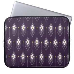 Ethnisch mit geometrisch geformtem rhombus nahtlos laptopschutzhülle
