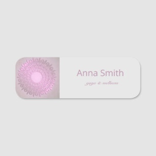 Ethnisch-rosa Gradient Mandala Namensschild