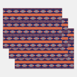 Ethnisch-südwestliches geometrisches Muster Geschenkpapier Set