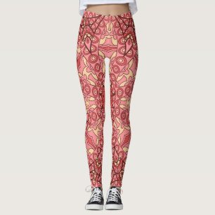 Ethnische Abstrakte Blume, Mandalase nahtlos. Leggings