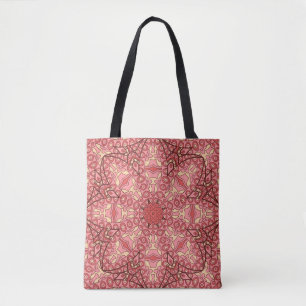 Ethnische Abstrakte Blume, Mandalase nahtlos. Tasche