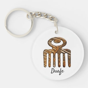 Ethnische Adinkra-Symbole Duafe Schlüsselanhänger