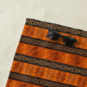 Ethnische Afrikaner Adinkra Symbole Strandtuch