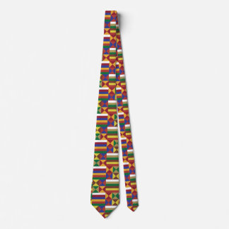 Ethnische afrikanische Kente-Kunst Helles geometri Krawatte