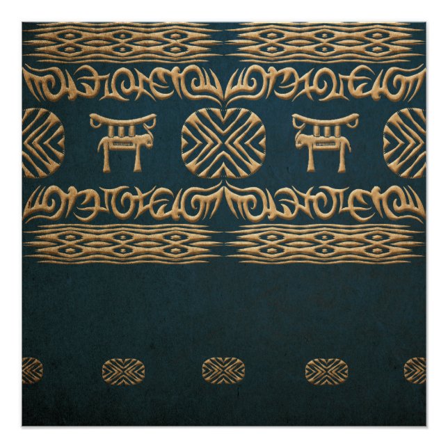 Ethnische afrikanische Stammesgrunge-Textur. Poster (Vorderseite)