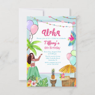 Ethnische Aloha-Luau-Tropische-Geburtstags-Einladu Einladung
