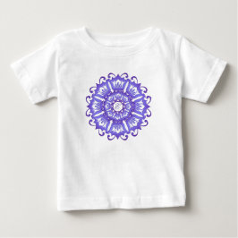 Ethnische aquamarine Mandala. Monogramm. Baby T-shirt