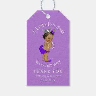 Ethnische Baby-Dusche Prinzessin-Purple Geschenkanhänger